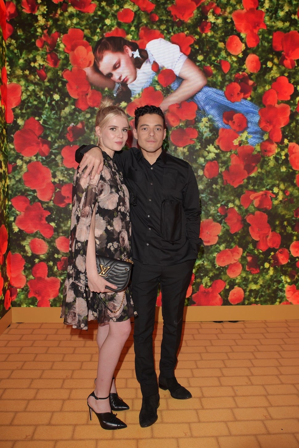 Lucy Boynton and Rami Malek attend the Louis Vuitton and Virgil Abloh London Pop-Up on October 19, 2018 in London, United Kingdom.