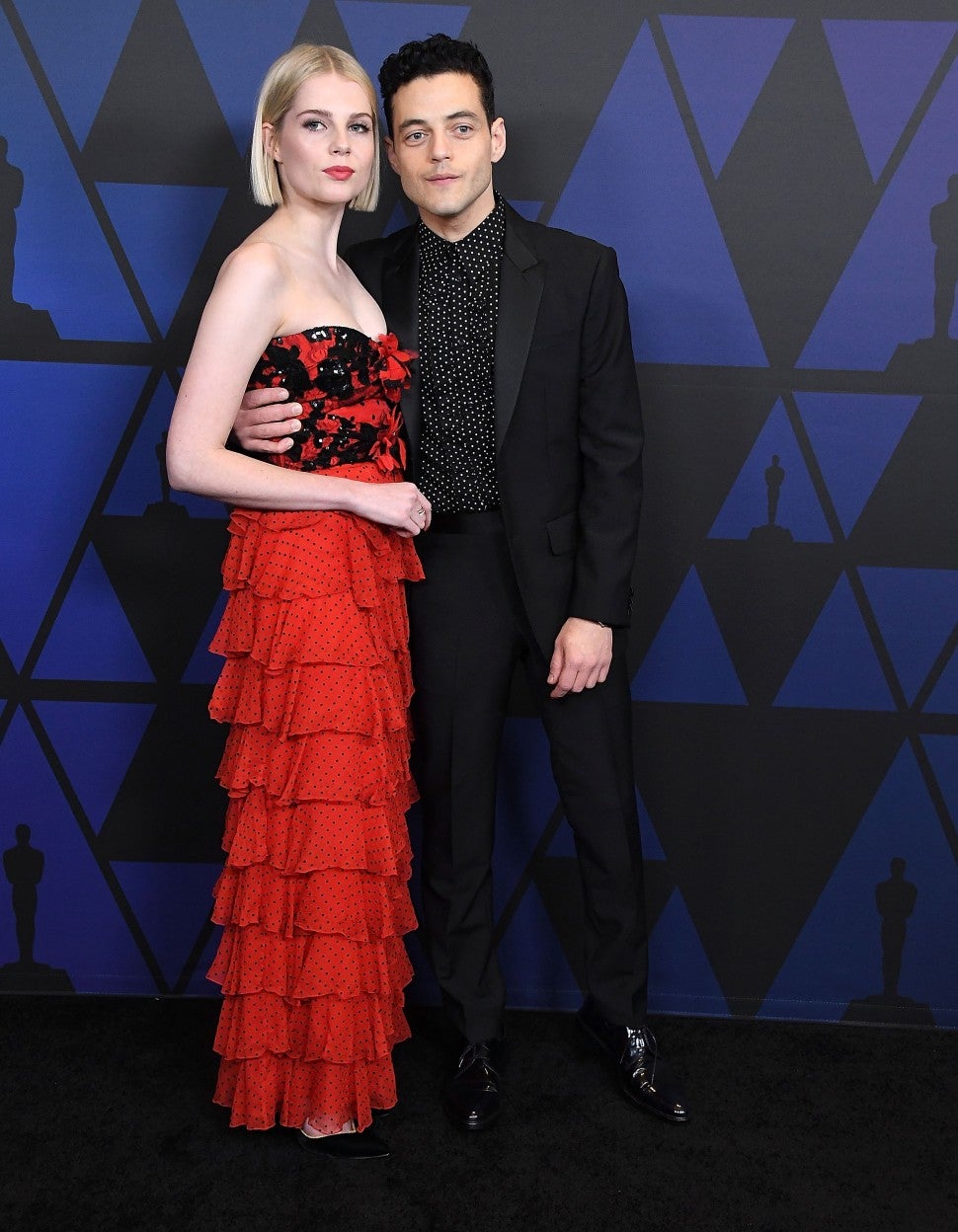 Lucy Boynton, Rami Malek arrive at the Academy Of Motion Picture Arts And Sciences' 10th Annual Governors Awards at The Ray Dolby Ballroom at Hollywood & Highland Center on November 18, 2018 in Hollywood, California. 