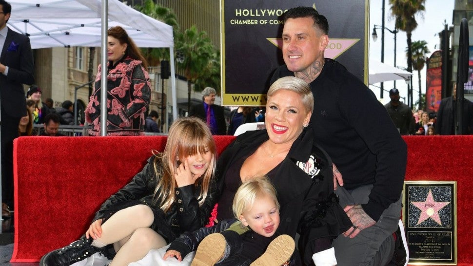 Pink and family at Hollywood Walk of Fame ceremony