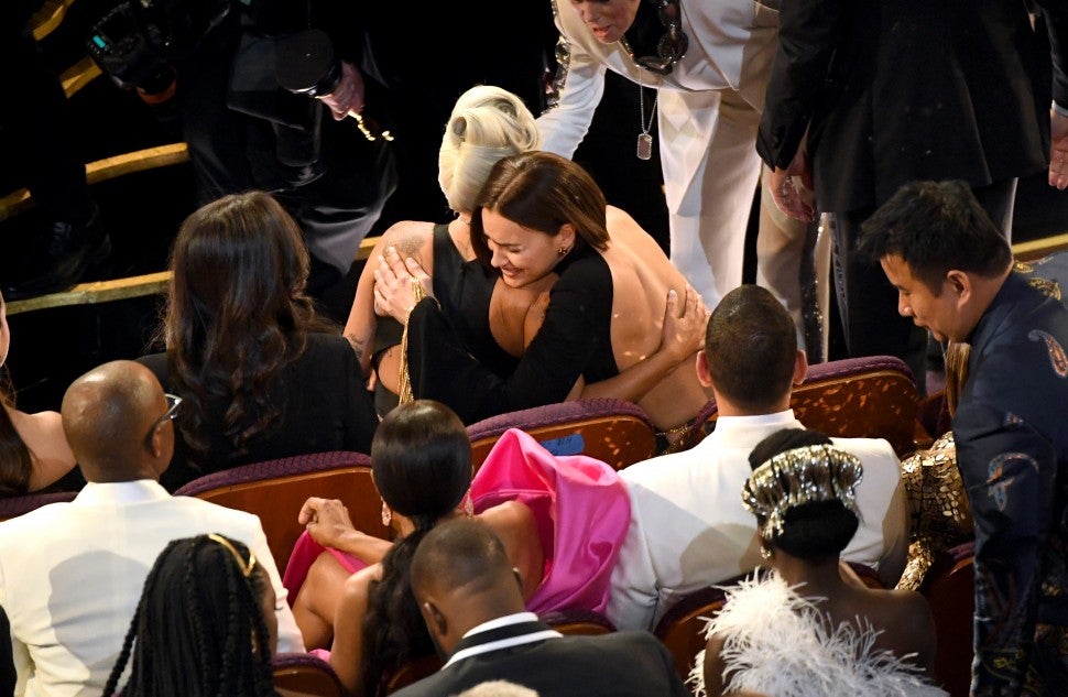 Lady Gaga and Irina Shayk during the 91st Annual Academy Awards at Dolby Theatre on February 24, 2019 in Hollywood, California.