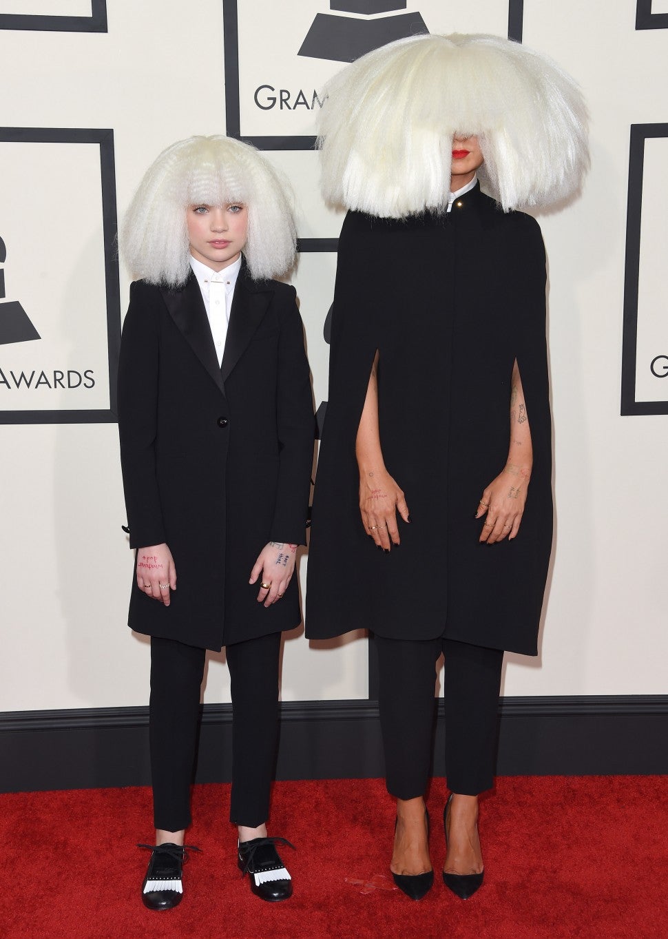 Sia and Maddie Ziegler at 2015 Grammys