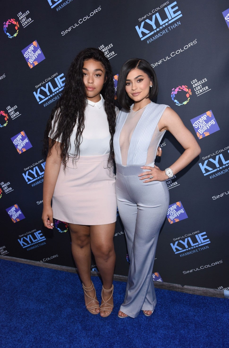 Jordyn Woods and Kylie Jenner attend SinfulColors and Kylie Jenner Announce charitybuzz.com Auction for Anti Bullying on July 14, 2016 in Los Angeles.