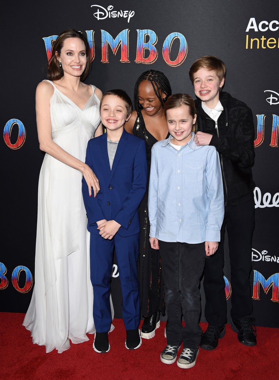 Angelina Jolie and kids attend Dumbo premiere