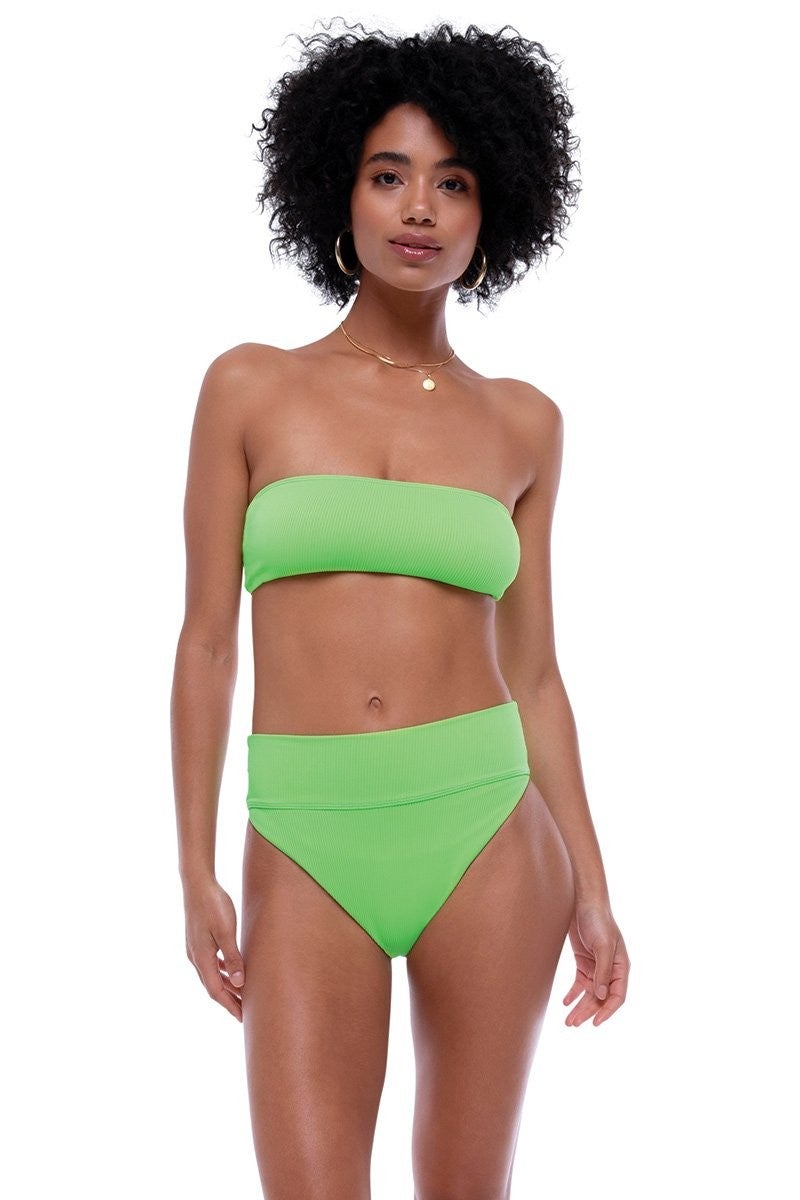 Beach Riot neon green bandeau bikini