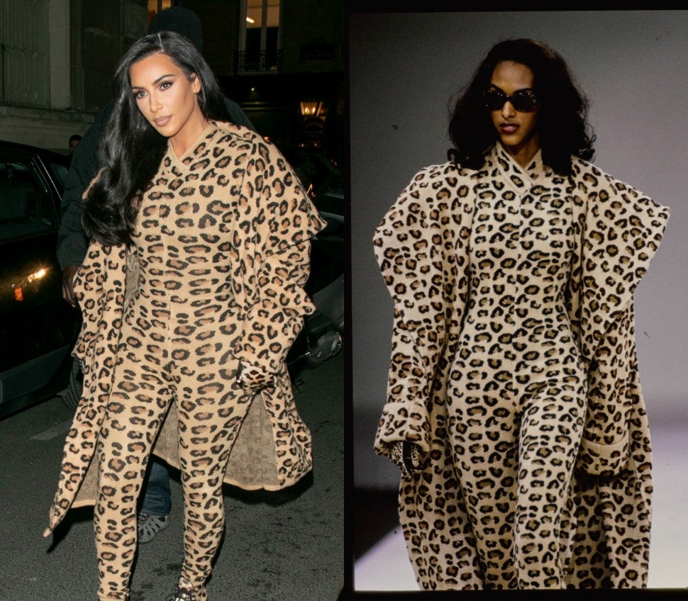 Kim Kardashian Alaia Beige Leopard Print