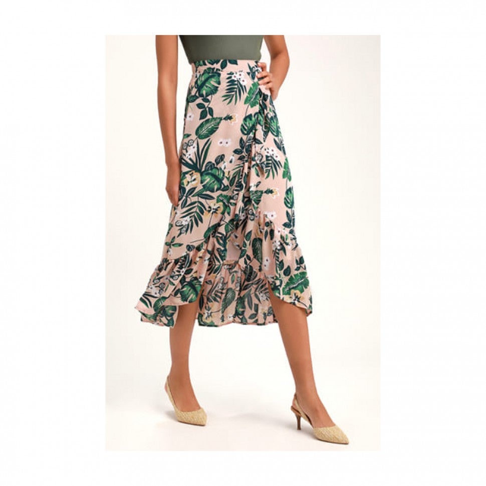 Lulus tropical print skirt