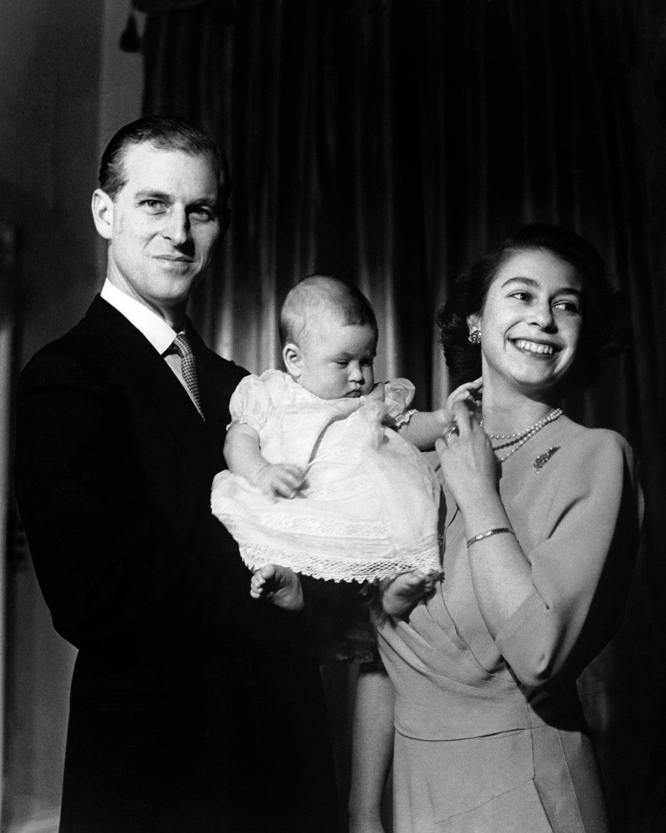 Prince Philip and Princess Elizabeth with Prince Charles