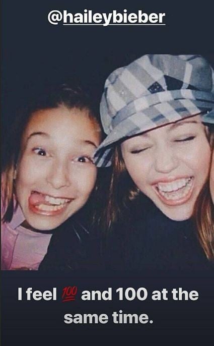 Miley Cyrus and Hailey Bieber