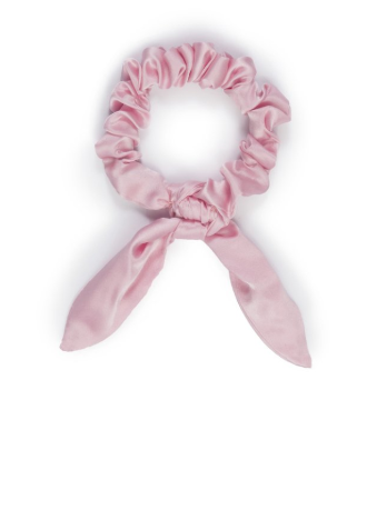 Donni pink silk scrunchie