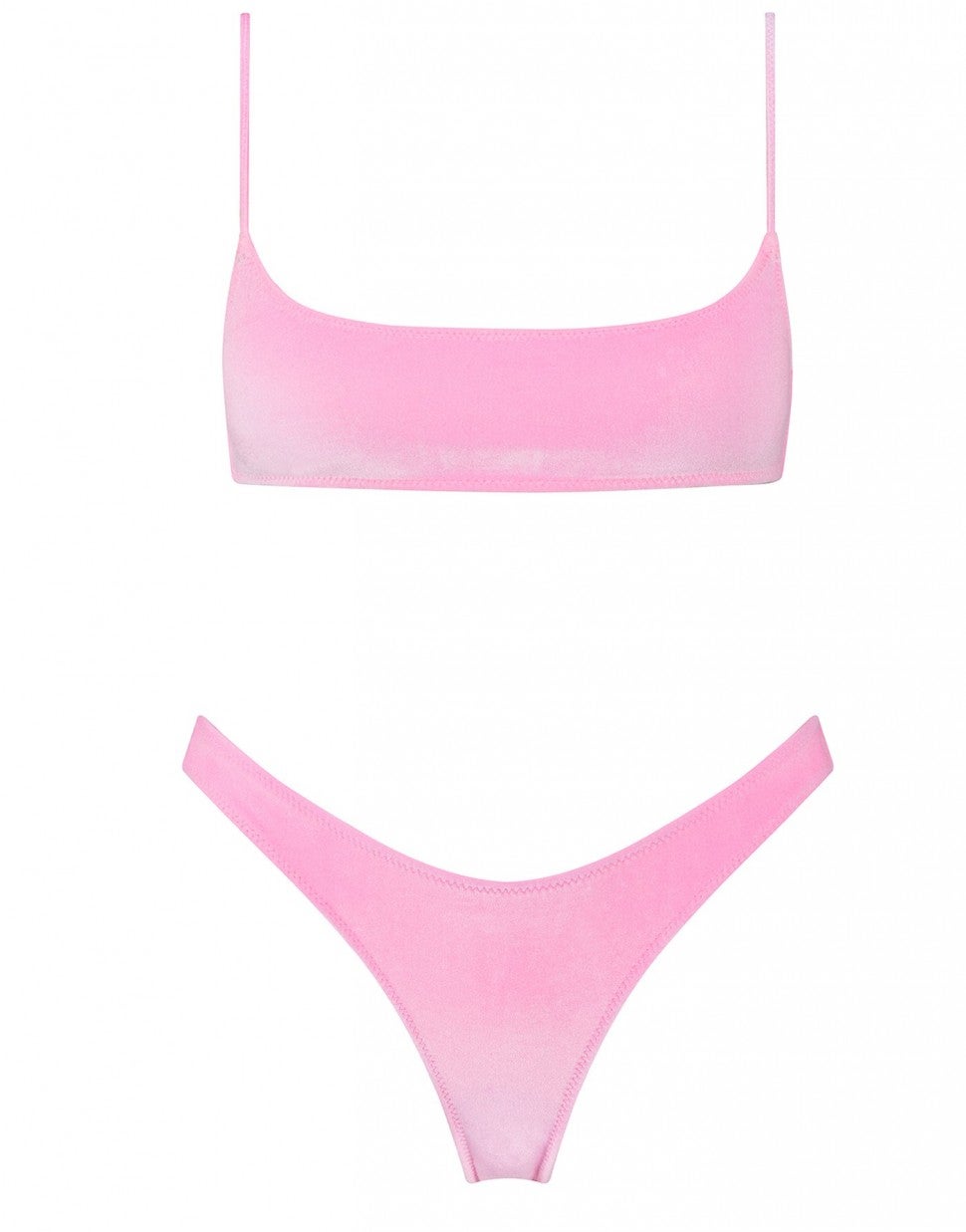 TRIANGL pink velvet bikini