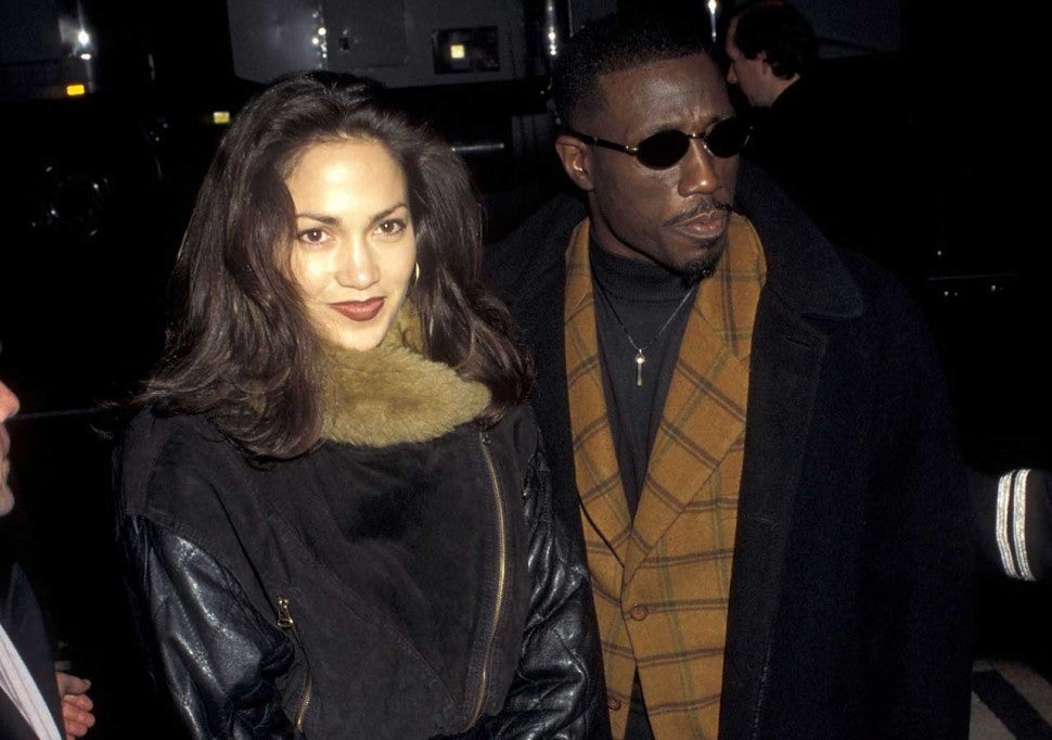 Jennifer Lopez and Wesley Snopes in 1995