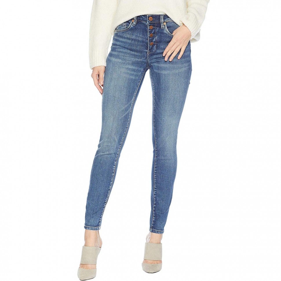 Blanknyc exposed button skinny jeans