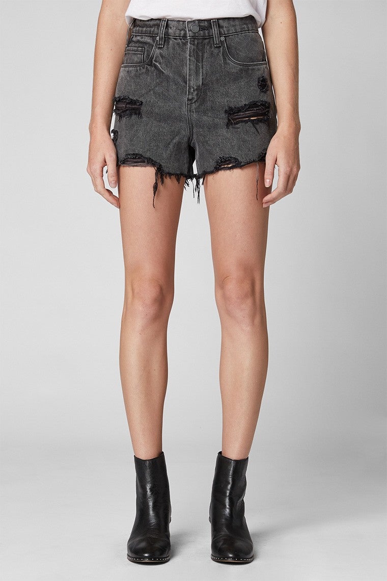 BLANKNYC black distressed denim shorts