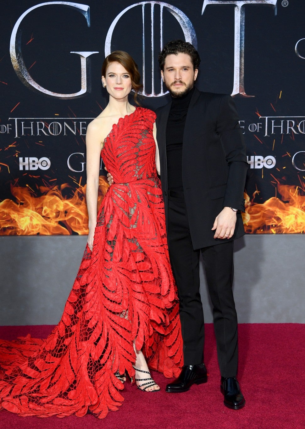 Rose Leslie Kit Harington Game Of Thrones Season 8 Premiere 
