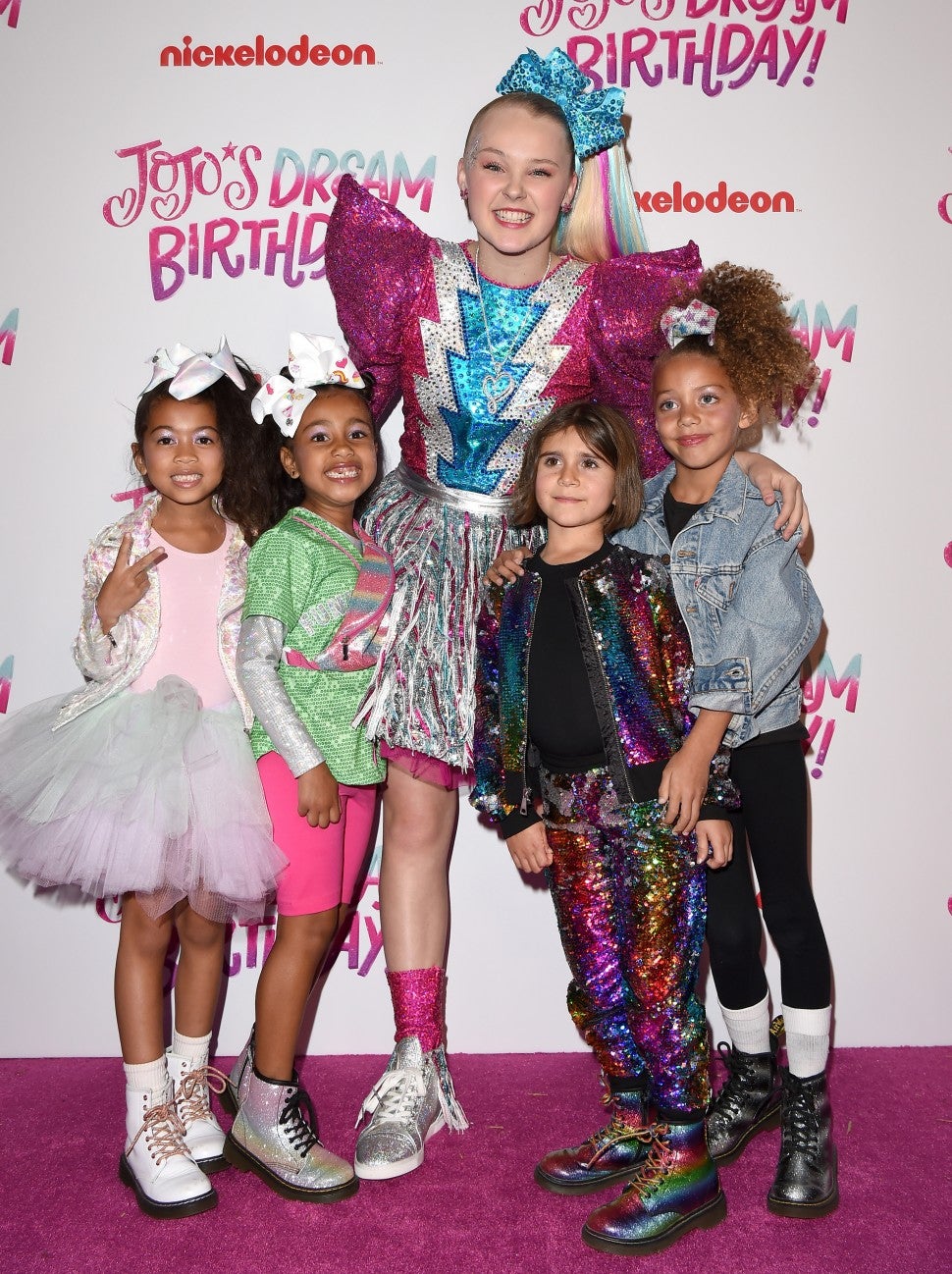 Ryan Romulus, North West, JoJo Siwa, Penelope Disick and guest attend JoJo Siwa's Sweet 16 Birthday celebration at W Hollywood on April 09, 2019 in Hollywood, California.