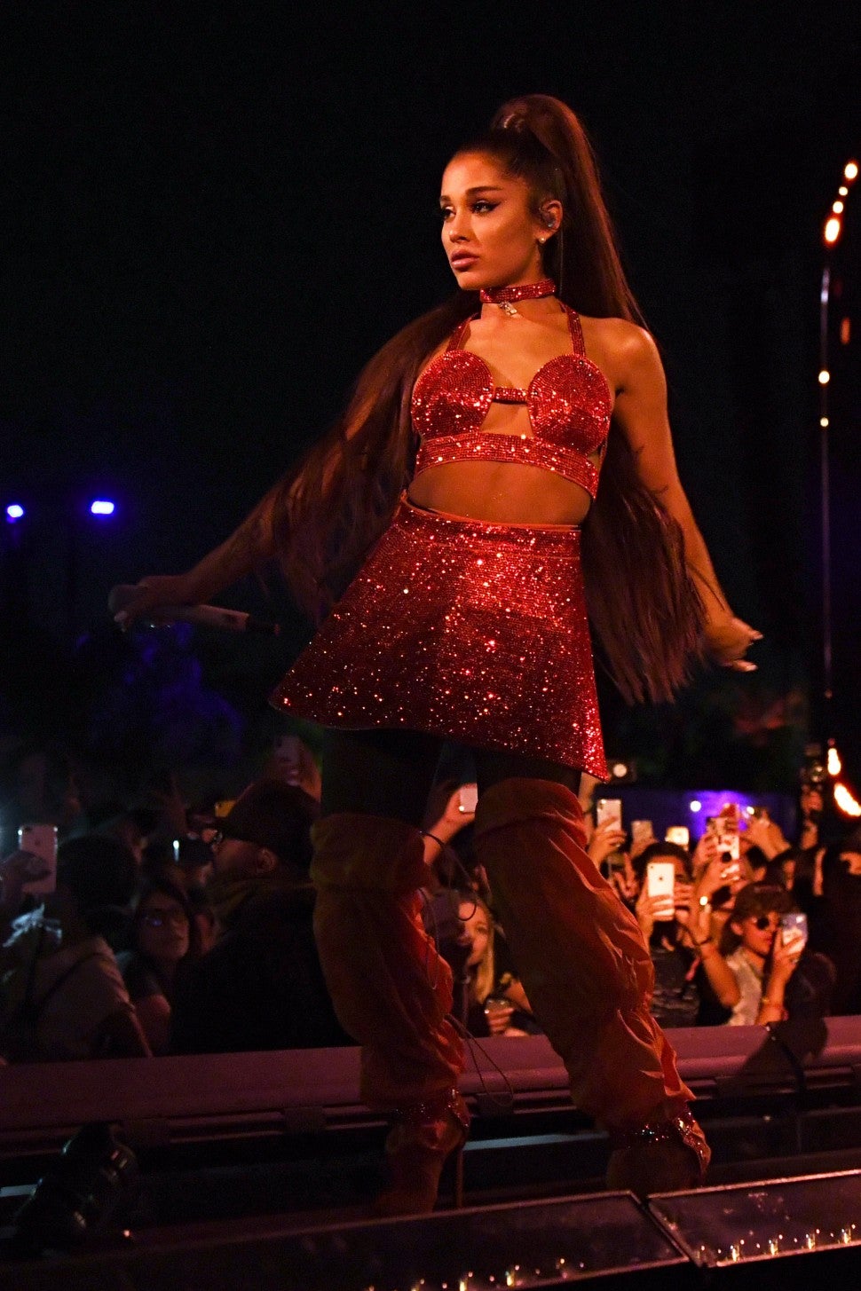 Ariana Grande sequin outfit at Coachella