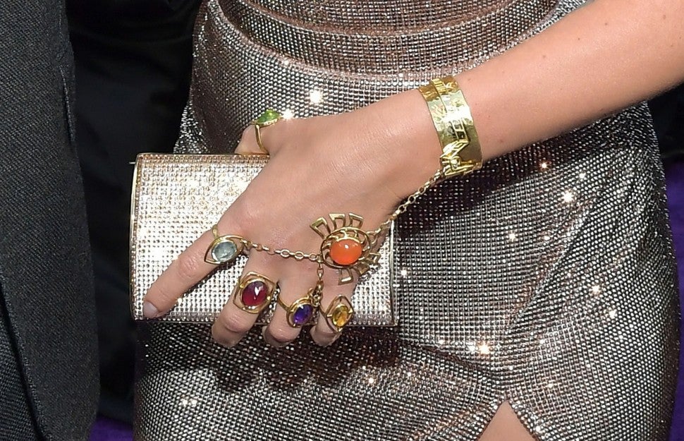 Scarlett Johansson infinity gauntlet jewelry