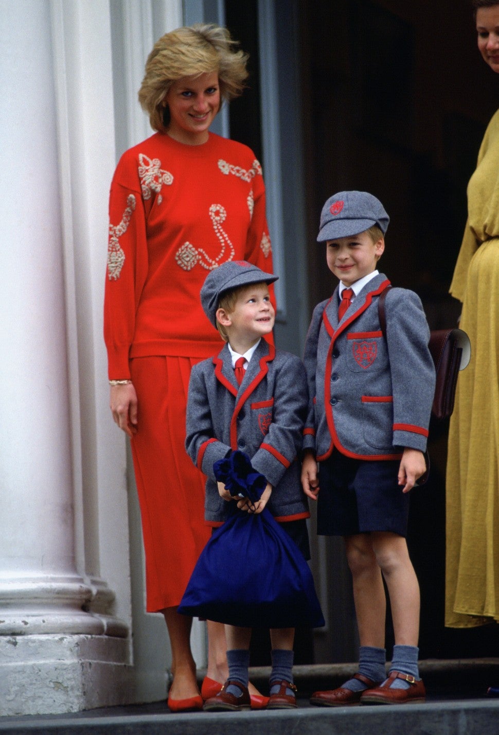 Princess Diana with harry and william