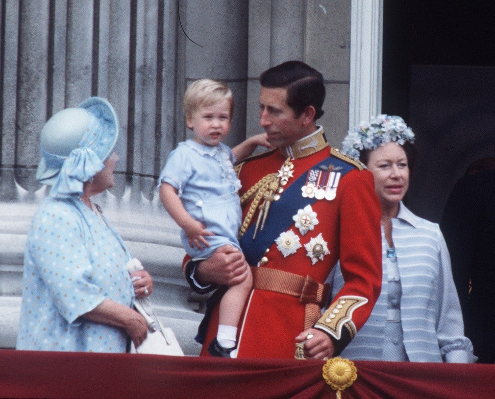 Prince William in blue romper in 1984