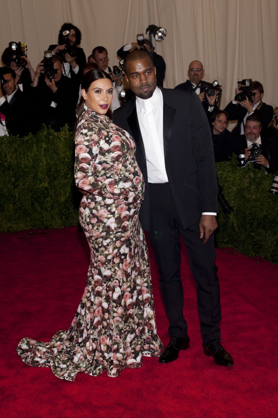 Kanye West and Kim Kardashian attend the Costume Institute Gala for the 'PUNK: Chaos to Couture' exhibition at the Metropolitan Museum of Art in New York City.