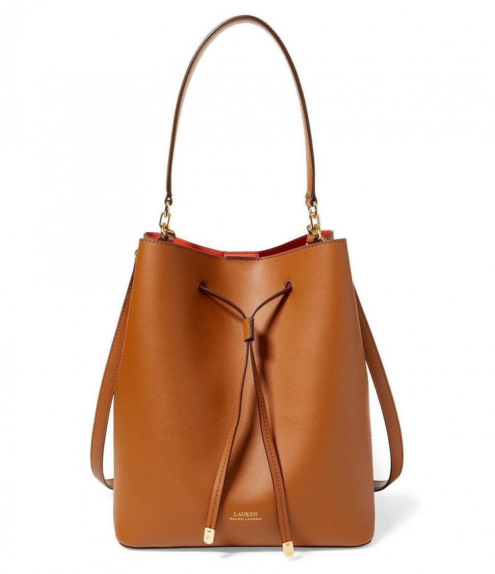 Lauren Ralph Lauren brown leather bucket bag