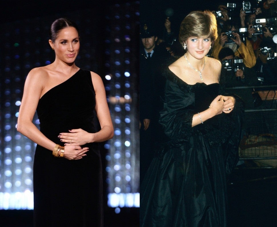 Meghan Markle Princess Diana Black Gowns