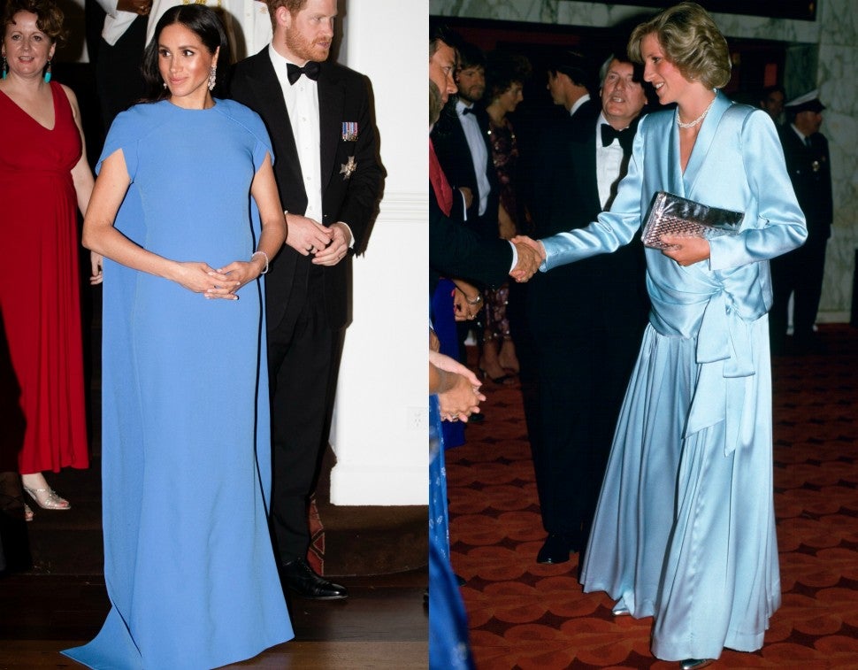 Meghan Markle Princess Diana Elegant Blue Gowns