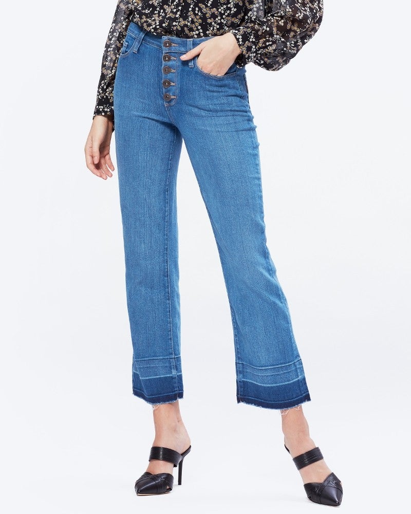 Paige atley ankle flare exposed button jean