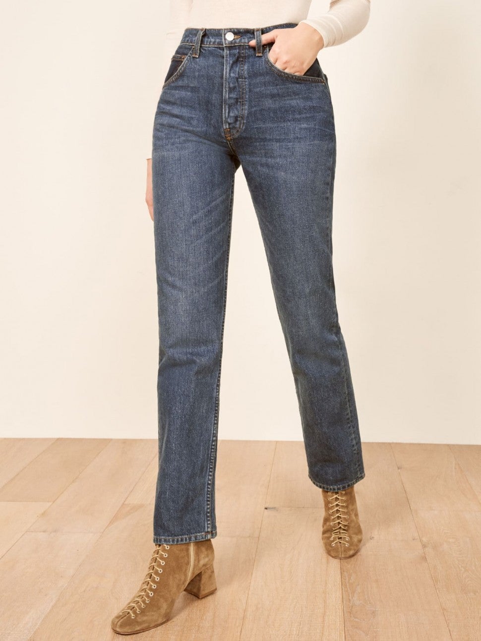 Reformation straight cynthia relaxed jean