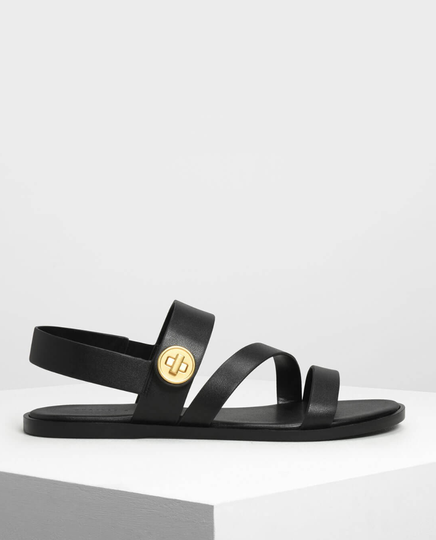 Charles & Keith asymmetric strappy sandals