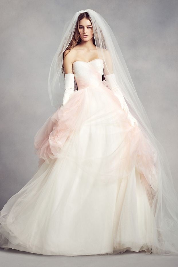 White By Vera Wang pink ombre wedding dress