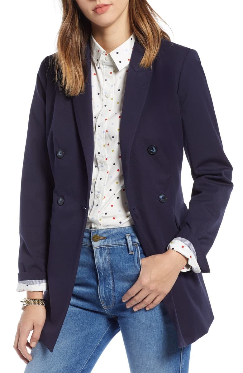 1901 navy blue double breasted blazer