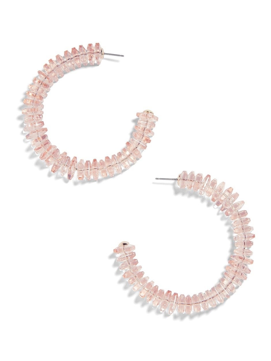 Baublebar pink lucite hoop earrings