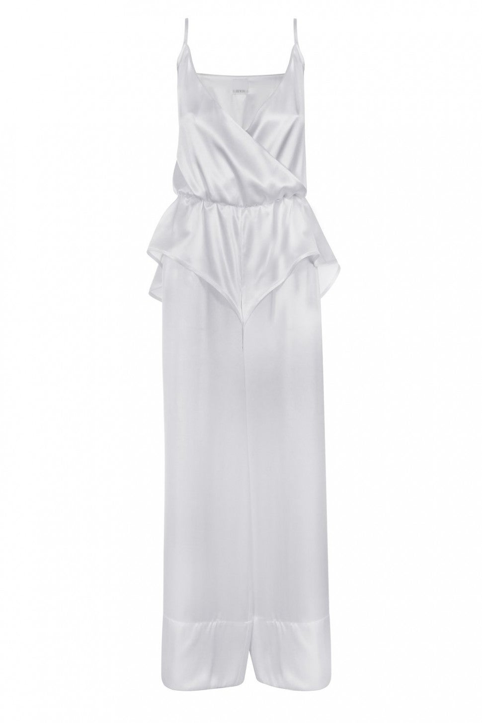 Bevza white silk jumpsuit