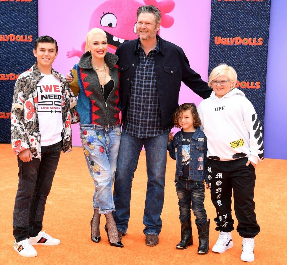 Gwen Stefani Blake Shelton and Her Kids