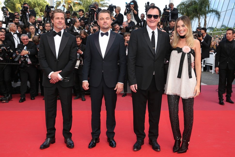 Brad Pitt, Leonardo Dicaprio, Quentin Tarantino and Margot Robbie at Cannes