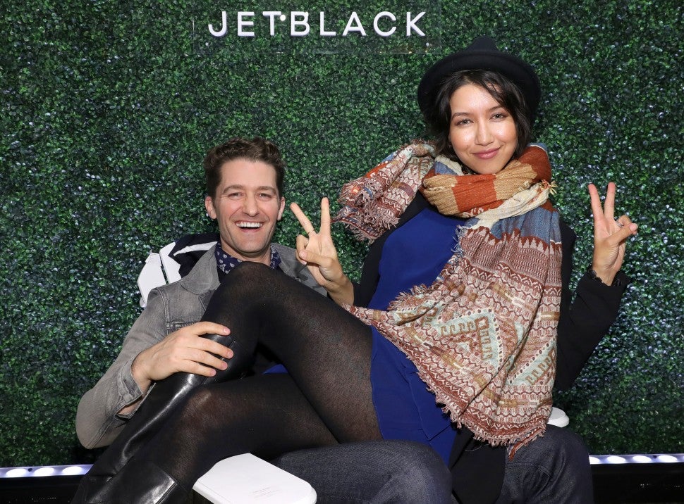 Matthew Morrison and wife at jetblack