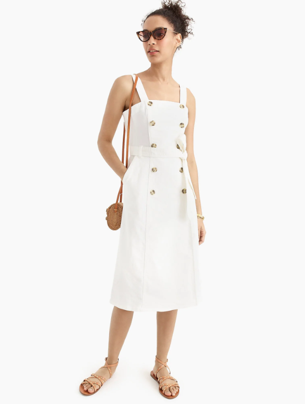 J.Crew white double-breasted dress