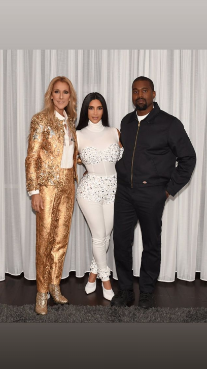 Kim Kardashian, Celine Dion, Kanye West
