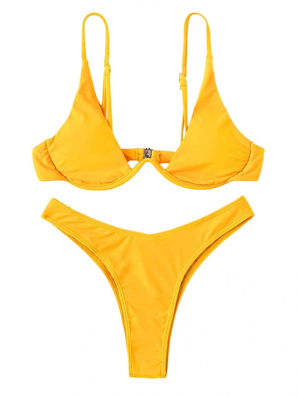 Verdusa Amazon yellow underwire bikini