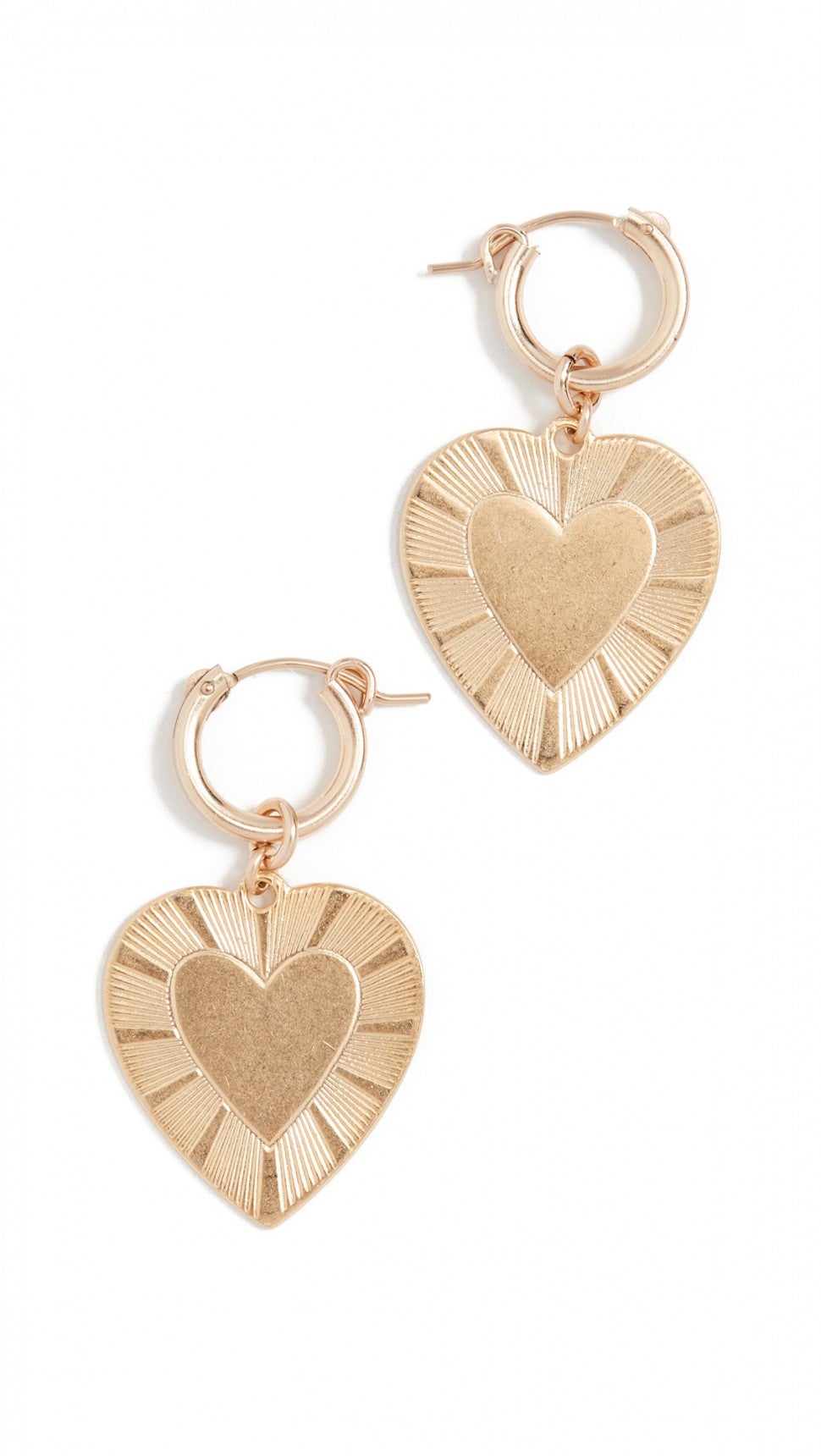 Brinker & Eliza heart huggie earrings
