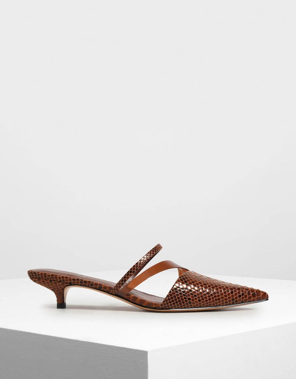 Charles & Keith croc-effect mules