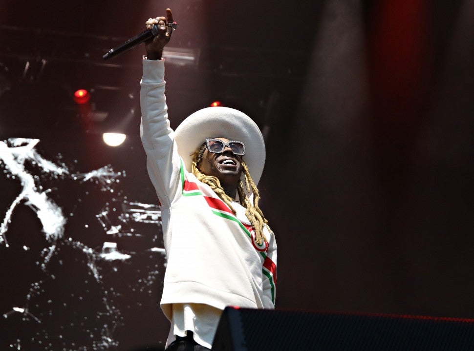 Lil Wayne on the BACARDI Stage during the Governors Ball Music Festival 