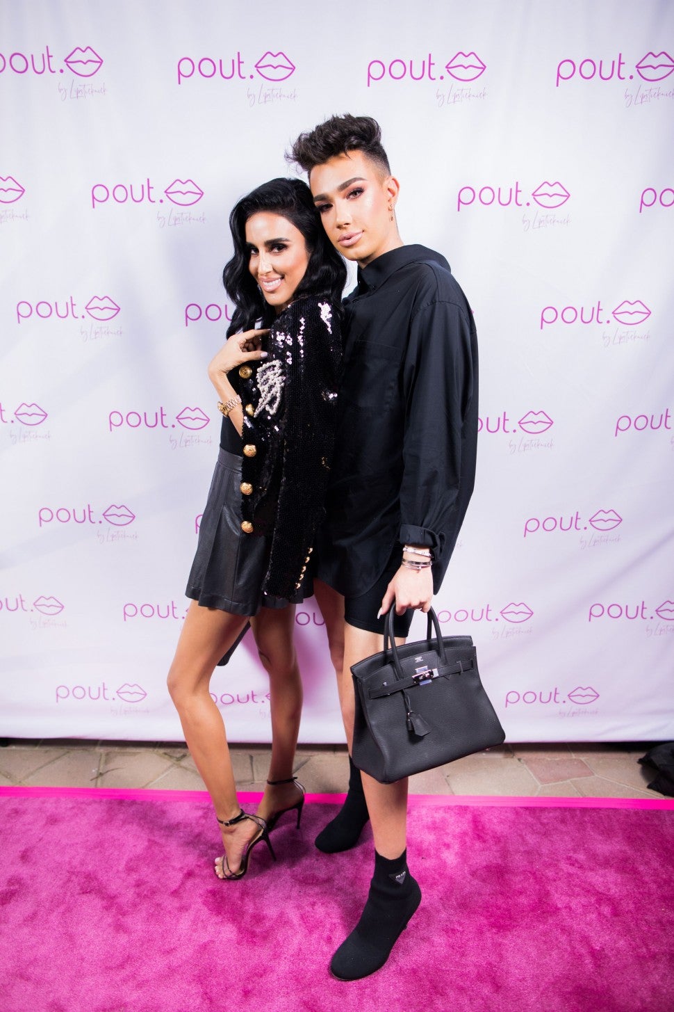 Lilly Ghalichi and James Charles at pout in noho