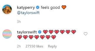 Taylor Swift Katy Perry Comment