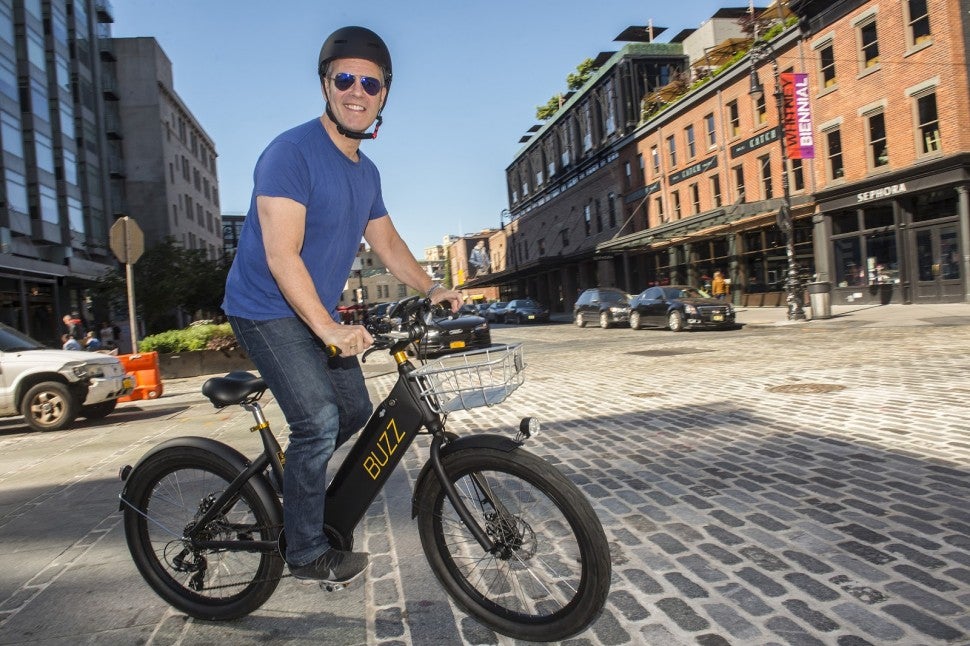 Andy Cohen on e-bike