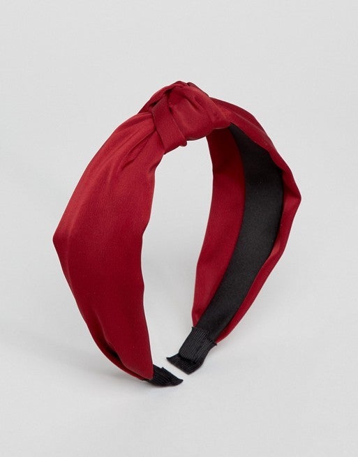 ASOS red knotted headband