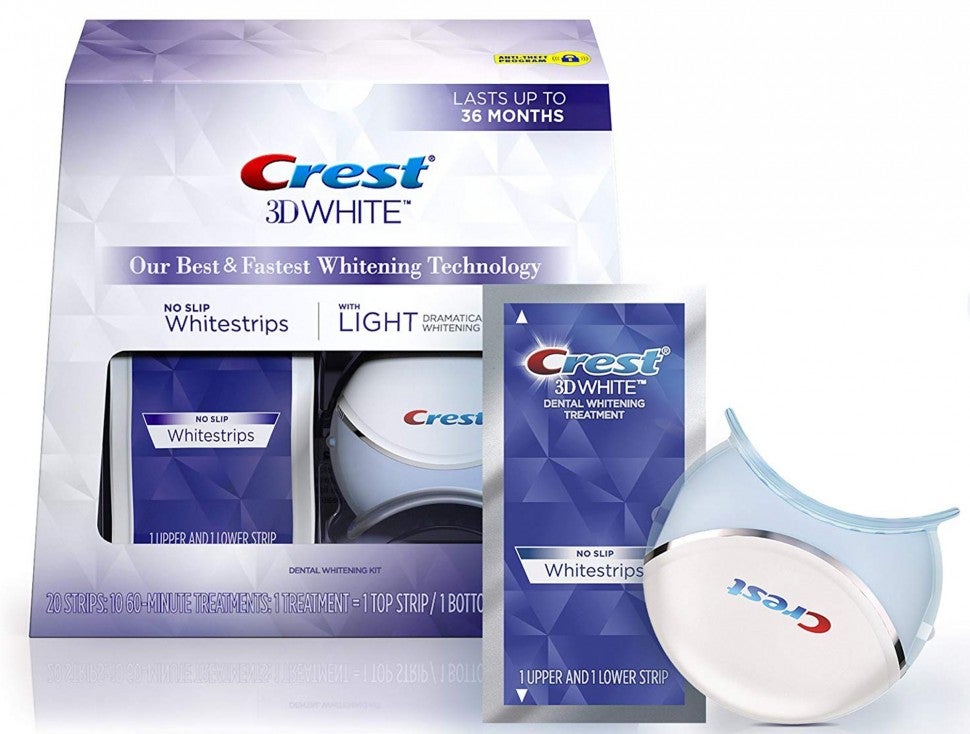 Crest 3D white teeth whitening strips kit