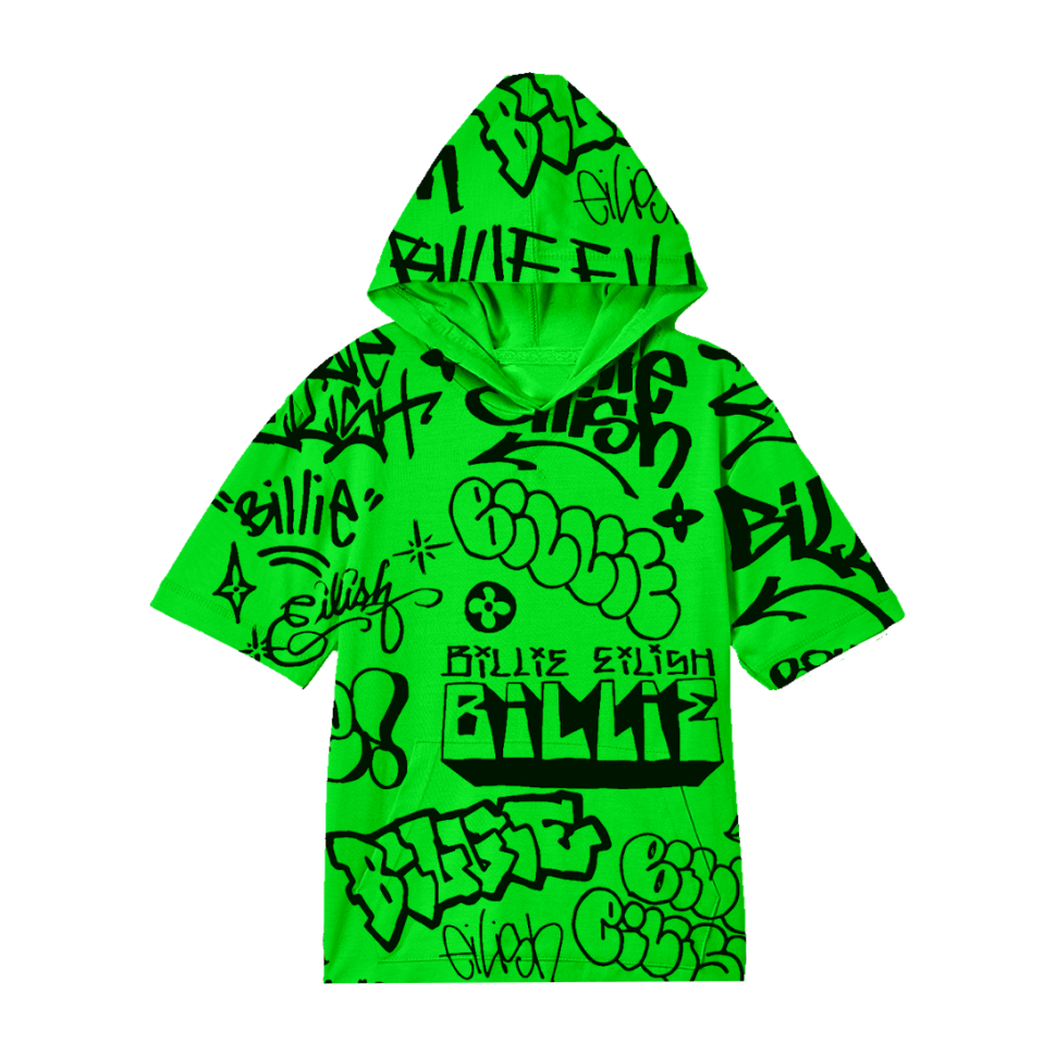 Billie Eilish x Freak City green hoodie