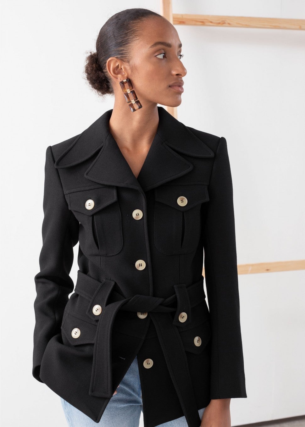 & Other Stories Structured Belted Jacket